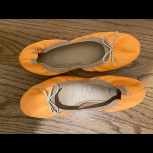Jcrew orange flats. Size 7.5